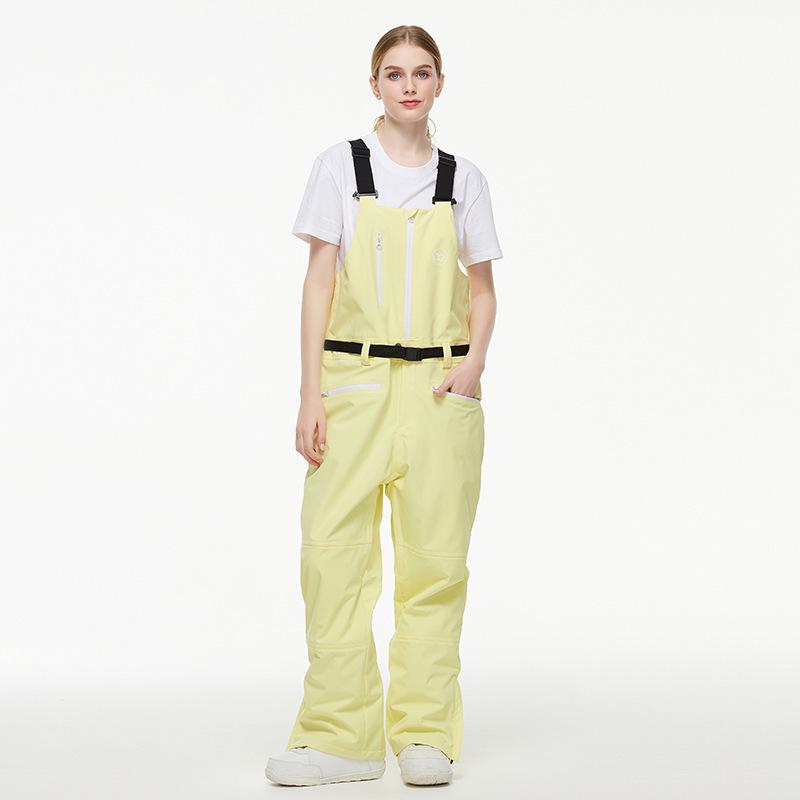 Unisex Waterproof Ski Pants with Suspenders - Warm, One-Piece Snowboarding & Ski Apparel