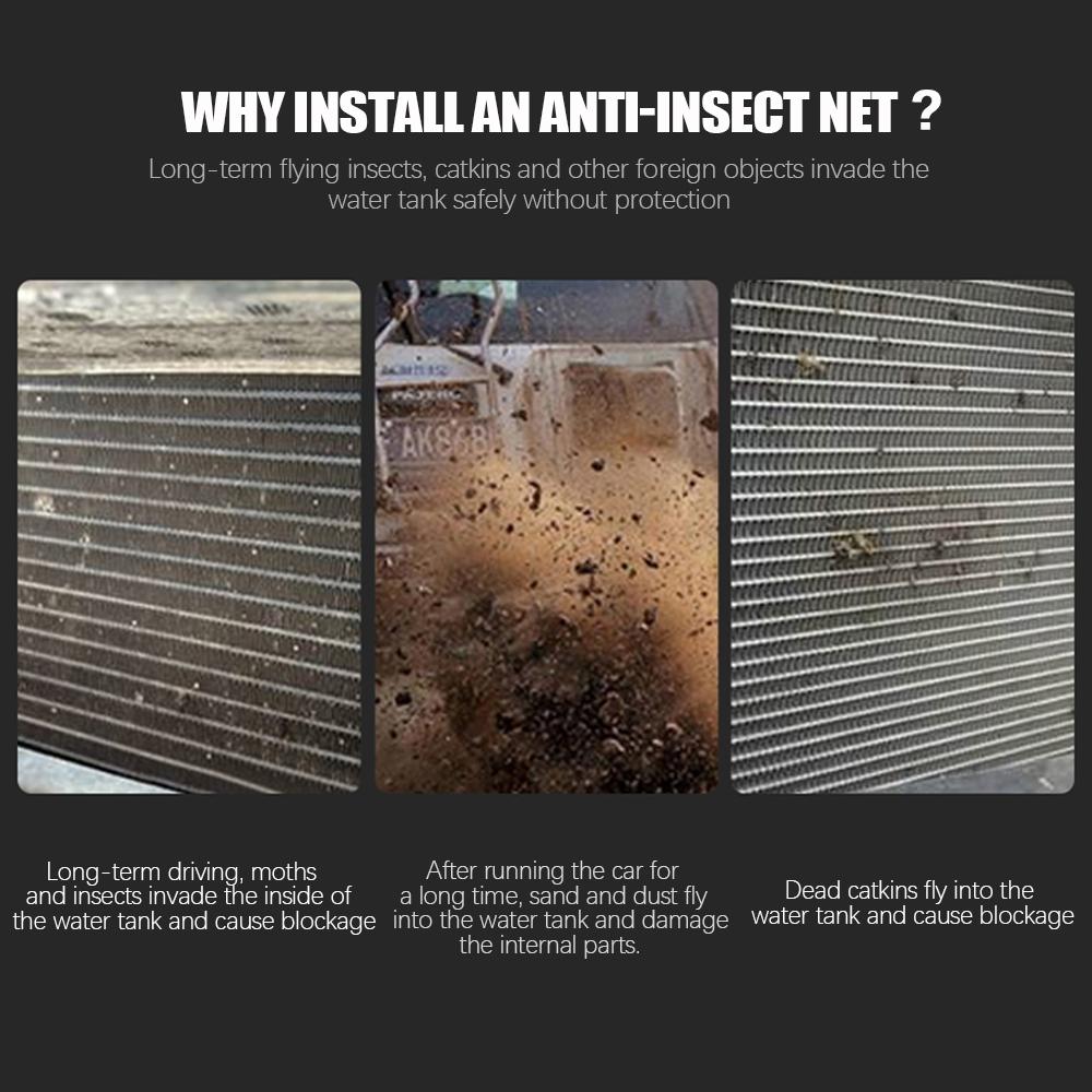 For Lincoln MKX 2017-2018 Racing Grills Insect-proof Net Sequins Water Tank Protective Net Cover Panel Decorative Accessories