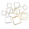 15 20 25 mm Brass Closed Square Ring Earring Wires Hoops Pendant Connectors Rings For DIY Jewelry Making Supplies Accessories