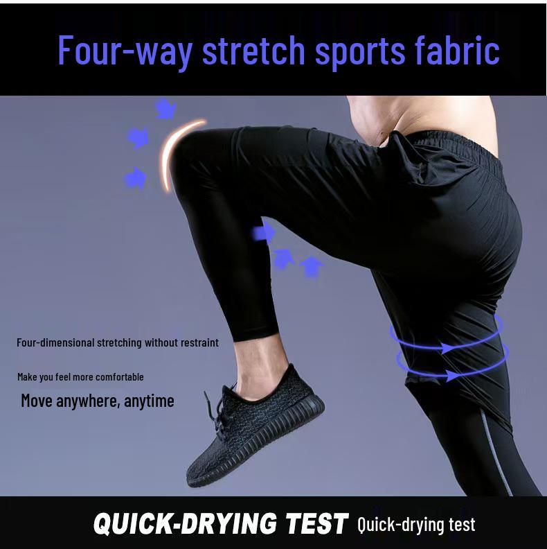 Men’s High Elastic Warm Compression Basketball Tights with Quick-Dry and Velvet for Autumn/Winter Fitness.