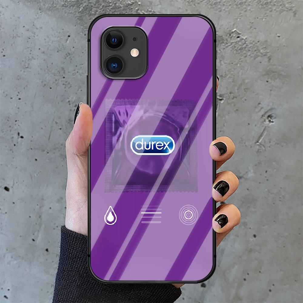 Husă pentru telefon din sticlă temperată Durex, marca de prezervative sexy, pentru iPhone 6 7 8 11 12 13 x xs xr pro max Plus Samsung Galaxy Xiaomi Redmi Tpu Hot 3D