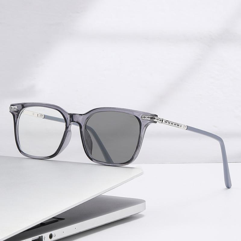 

Фотохромные солнцезащитные очки с черной оправой, европейский и американский цвет «черепаховый панцирь», защита от синего света, очки для близорукости 6160 -0.75 серый