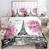 Set Letto Vintage Inglese Tower Stampa HD Letto Ragazzo Ragazza Copripiumino Federa Set Biancheria da Letto Letto Matrimoniale Set Biancheria da Letto King Size