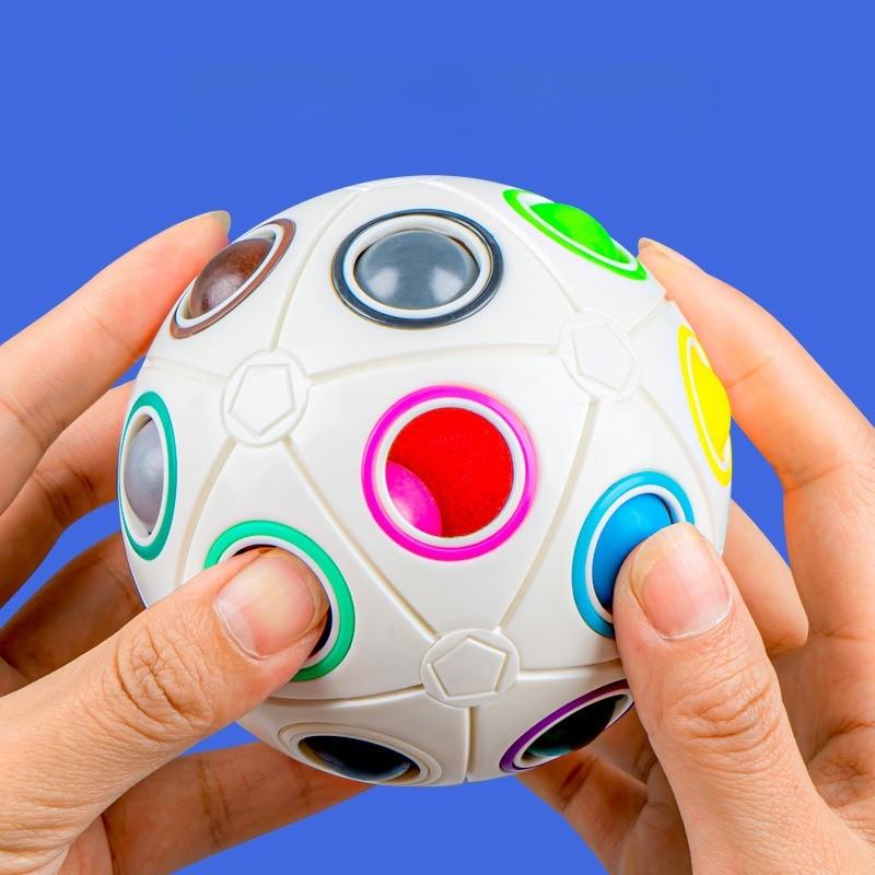 Rainbow Ball 20 Hole Puzzle Toy For Kids Brain Teasers Educational Gift