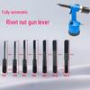 Automatic Pneumatic Rivet Gun with Nut Gun Head Accessories (Sizes: M3-M12)