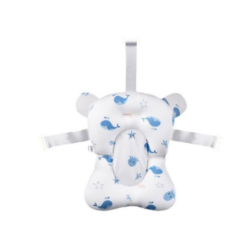 Baby Bath Seat Support Mat Infant Anti-Slip Soft Comfort Body Cushion Foldable Baby Bath Tub Pad Chair Newborn Bathtub Pillow
