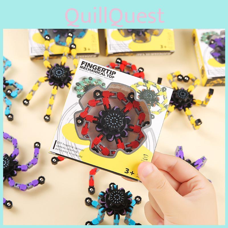 Cartoon Mechanical Deformation Mecha Chain Finger Gyro Children Toys For Stress Relief And Fidget Fun