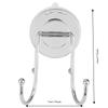 ABS Material Wall Hooks Stainless Steel Double Hanger Hooks Vacuum Suction Hooks  For Shower