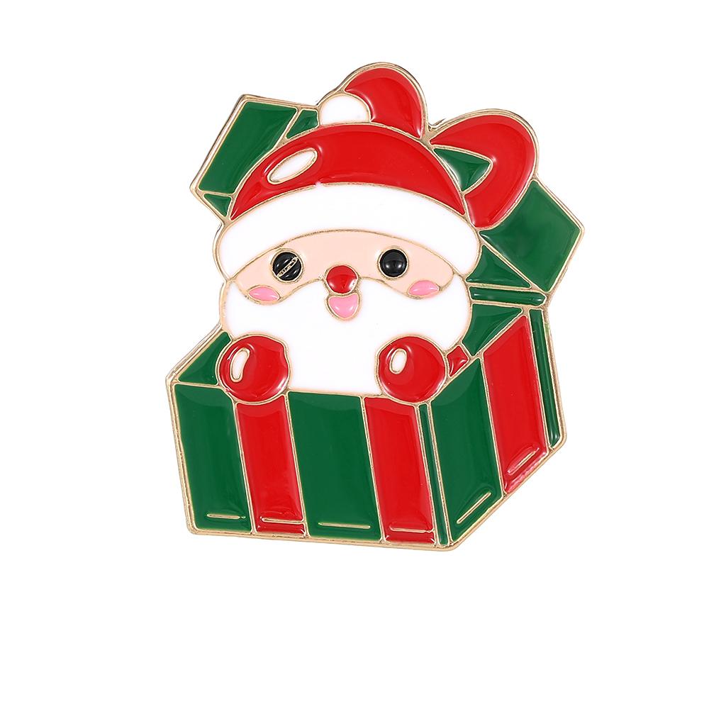 8 Styles Pretty Santa Claus Collection Brooches Candy Canes Wreath Sleigh Reindeer Tree Father Christmas Lapel Pins Xmas Gift