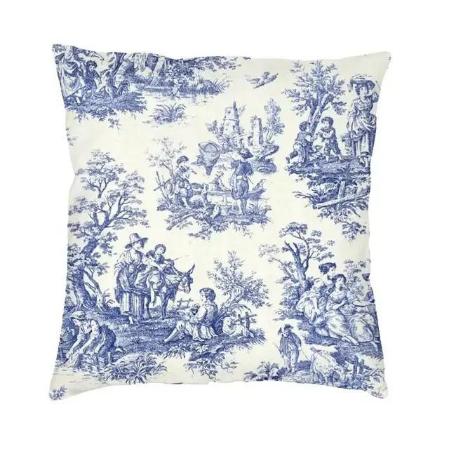 

Home Decor Vintage Country Scenes Printed Pillow Covers Pattern Cushion Cover Suitable for Sofa Bedroom Car Pillow Cover 16x16Inch