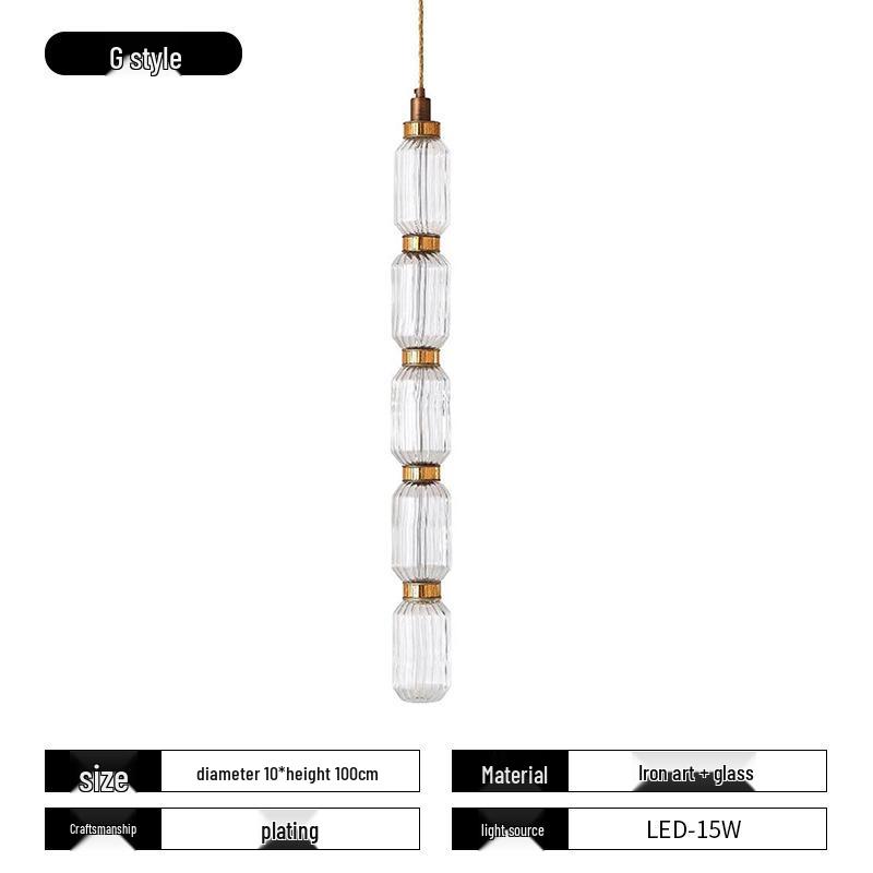 Modern European Glass Chandelier for Restaurant, Bedroom, or Stairwell