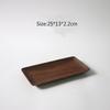 HeMu Black Walnut Whole Wood Rectangular Fruit Tray Living Room Tea Room Reception Snack Plate Restaurant Coffee Shop Service Tr