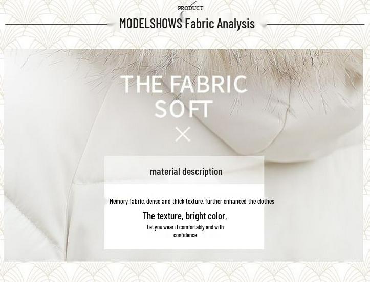 2025 Winter European Style Hooded Mid-Length Fur Collar Women's Cotton Jacket