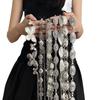 Inspired Vintage Silver Leaf Design Metal Waist Chain For Women Chic Bohemian