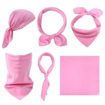 1 Stück Elegante Polyester Leichte Kopftücher Quadratische Schals Einfarbige Schals Bandana