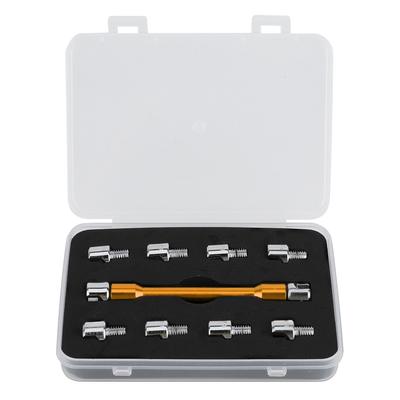 Motorcycle Spoke Wrench CNC Spanner Set 5.0?6.8 Length 93mm3.7in for Most MotorbikeGold
