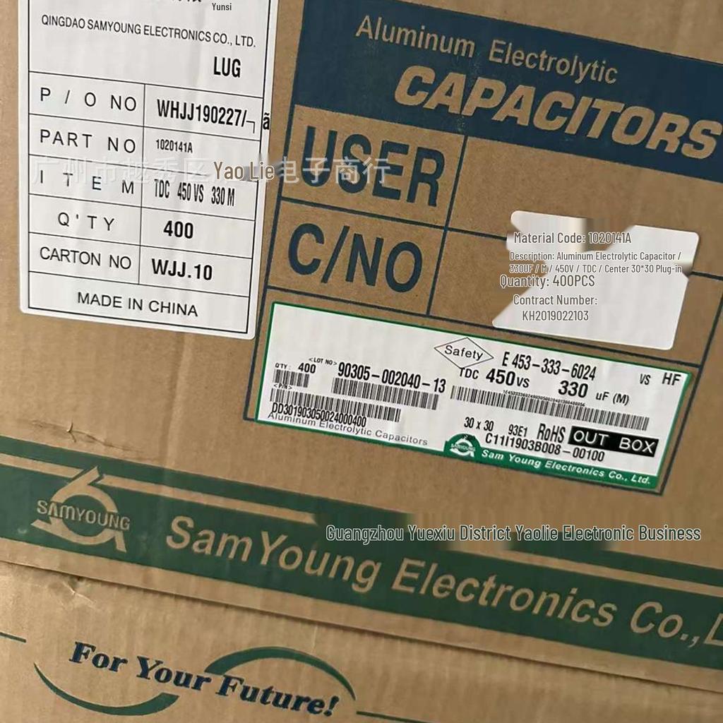 High Voltage Electrolytic Capacitor 450V 330uF for Welder Machine (30x30mm)