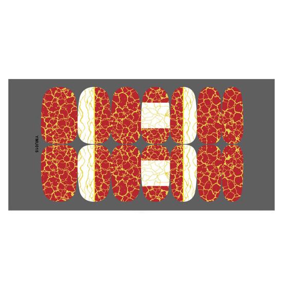 Leuchtende Halloween-Nagelfolien in lebendigen Farben. Modische Nagelkunst. Leicht zu bedienende, selbstklebende Maniküre-Nagelfolien.