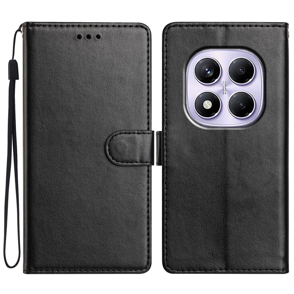 Pro Xiaomi Redmi Note 14 Pro 4G Kožené pouzdro Peněženka Stojánek Kryt na telefon s praktickým poutkem