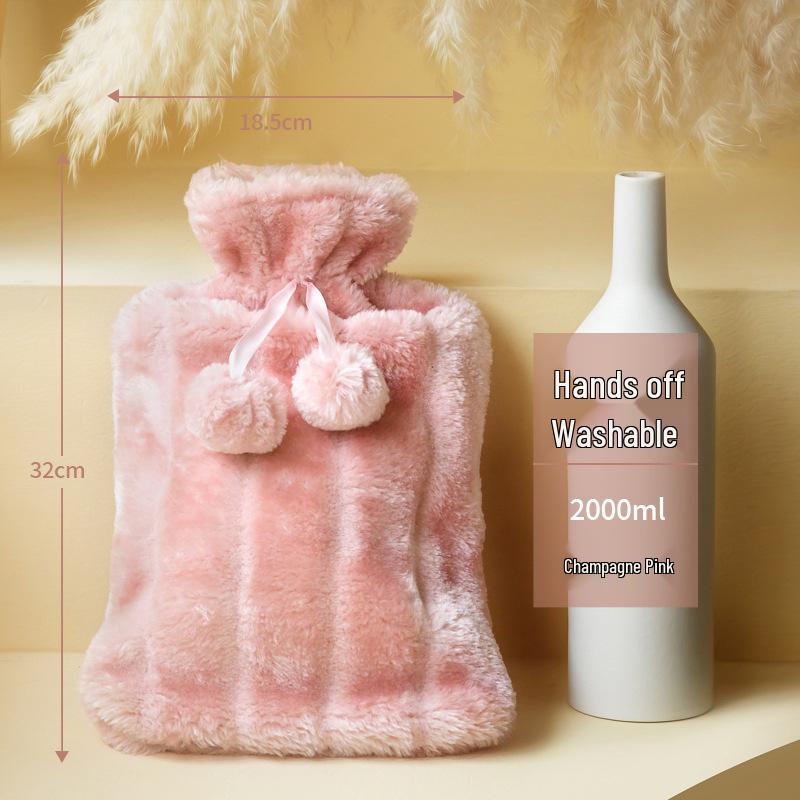 Cartoon Animal Plush Hot Water Bottle with Explosion-proof Liner - New Style for Students