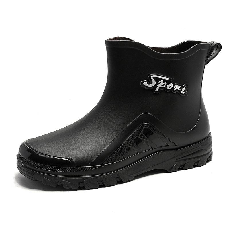 Fashion short rain shoes men s non-slip, anti-wear, velvet and warm 39