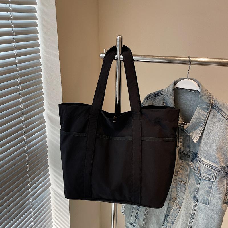 Canvas tote bag women's multi-pocket design large capacity women's handbag shoulder bag travel bag sports yoga bag