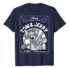 2026 Summer Comic Form Tom and Jerry Image 100 Cotton Printed Oversize Casual Tshirt Adult Children Parentchild Top Homewear