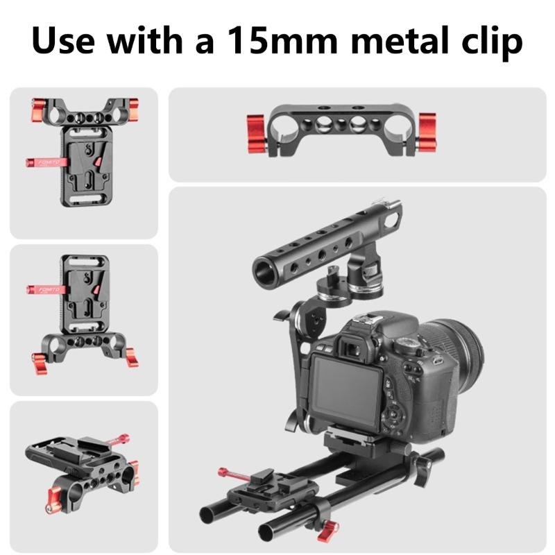 V Mount Battery Plate Rod Clamps V Lock Mount Battery Baseplate Adapter for Camera Power Supply Photography Accessories