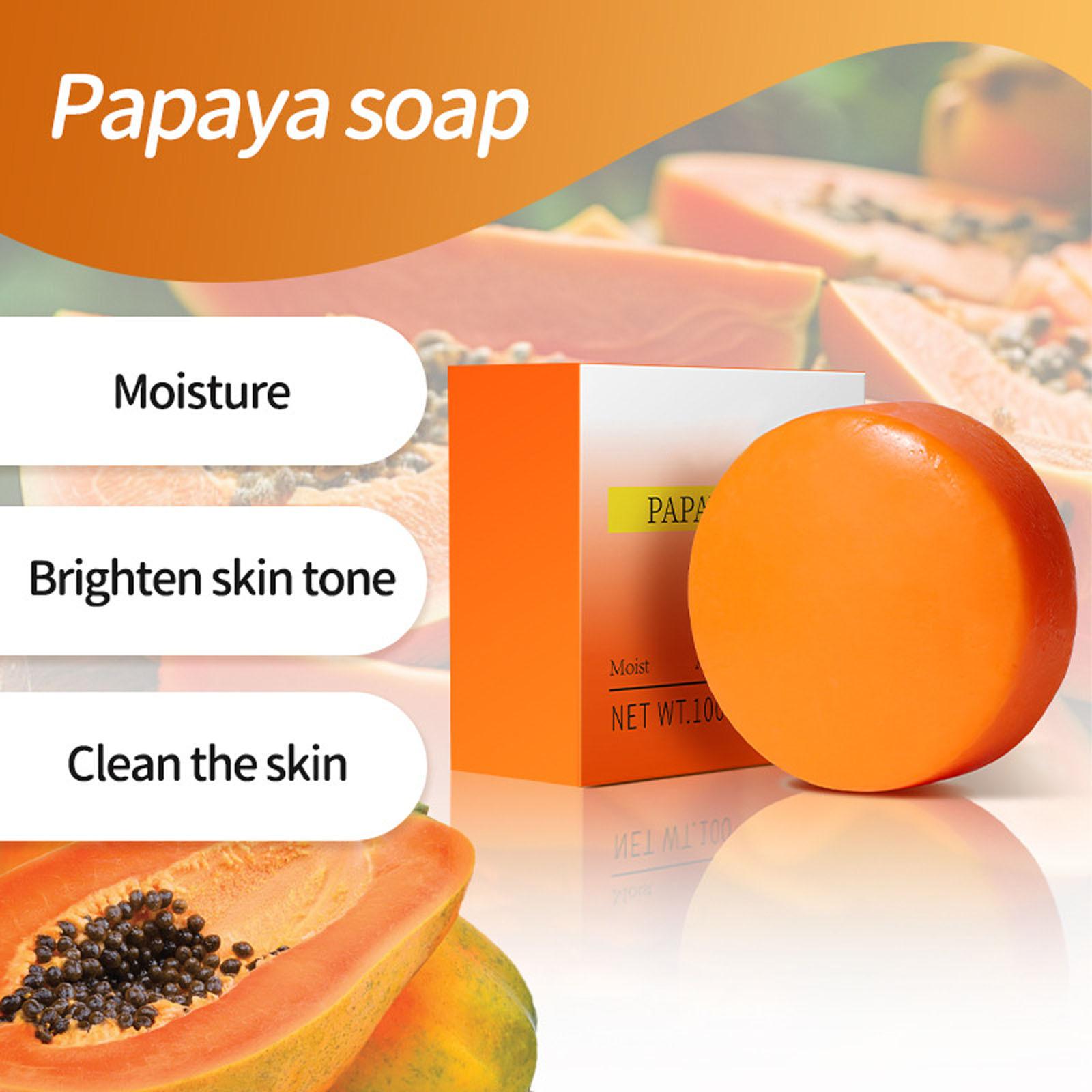 

Nourishing Papaya Soap Bar, Handmade for Gentle Cleansing - Moisturizing Body Wash and Facial Soap for Refreshed, Hydrated Skin One Size помаранчевий