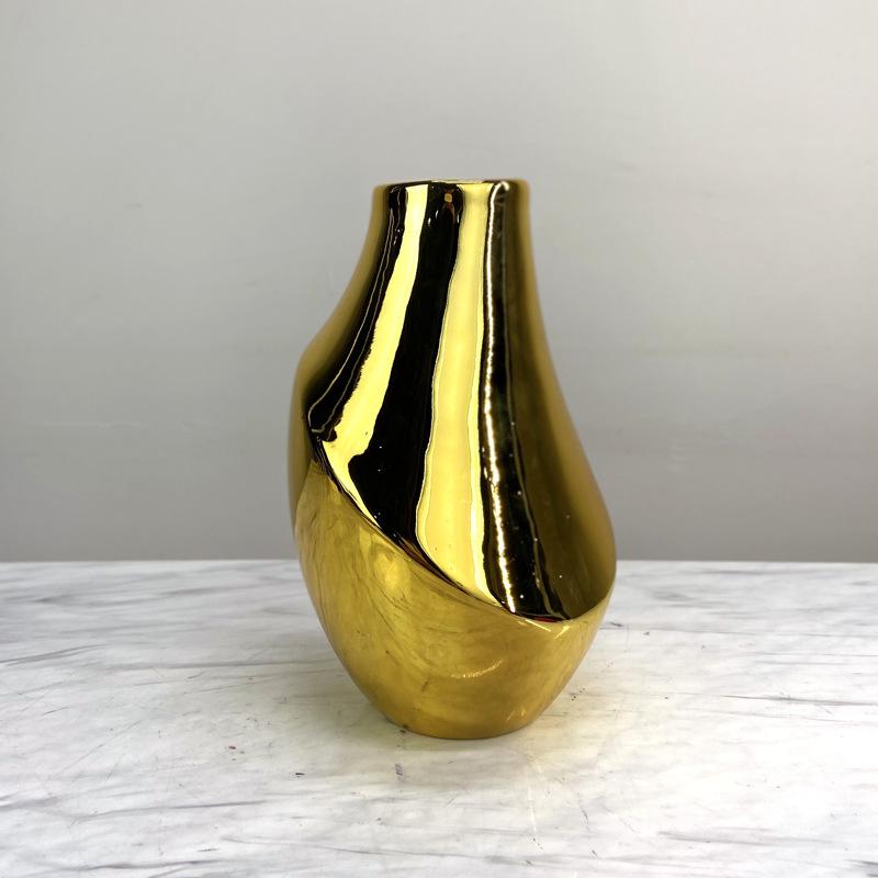 Simple Modern Light Luxury Resin Flower Vase Ornaments Hotel Model Room Dining Table Entrance Cabinet Coffee Table Soft Decorations