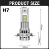 2stk 35000LM H7 LED-hodelyktpærer 60W Kraftig Led H7 Turbo Med Viftehodelampe 3570 CSP 1:1 stk Minibillys 12V 6000K Hvit