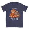 Hang In There Punch Monkey Lets Be Friends TShirt Unisex Women Novelty Cotton Tee Shirt Short Sleeve T Shirts Adult Clothes
