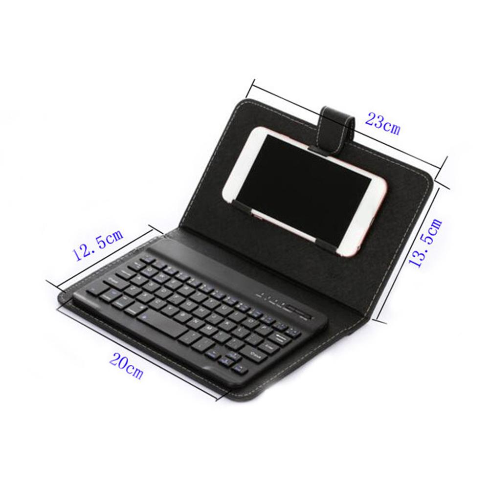 

Portable Wireless Bluetooth Keyboard with Leather Case Cover for 4.5‑6.8 Inch for IOS for Android and for Windows Smart темно-синий
