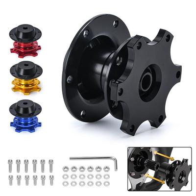 Universal Steering Wheel Quick Release Hub Boss Kit Wheel Hub Adapter For 6 Hole Steering Wheel Hub