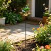 Solar Powered Frog Garden Stake with Bird Feeder and Decorative Leaf Platform Outdoor Yard Ornament for Lawn Patio and Garden