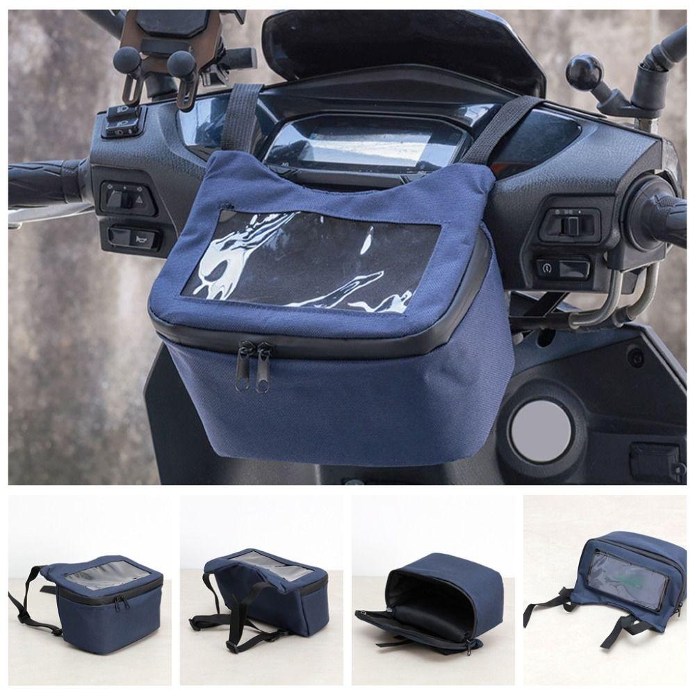 Viewing Window Mountain Bike Bag Waterproof Large Capacity Motorcycle Electric Scooter Bag Storage Bag Durable Bicycle Front Bag