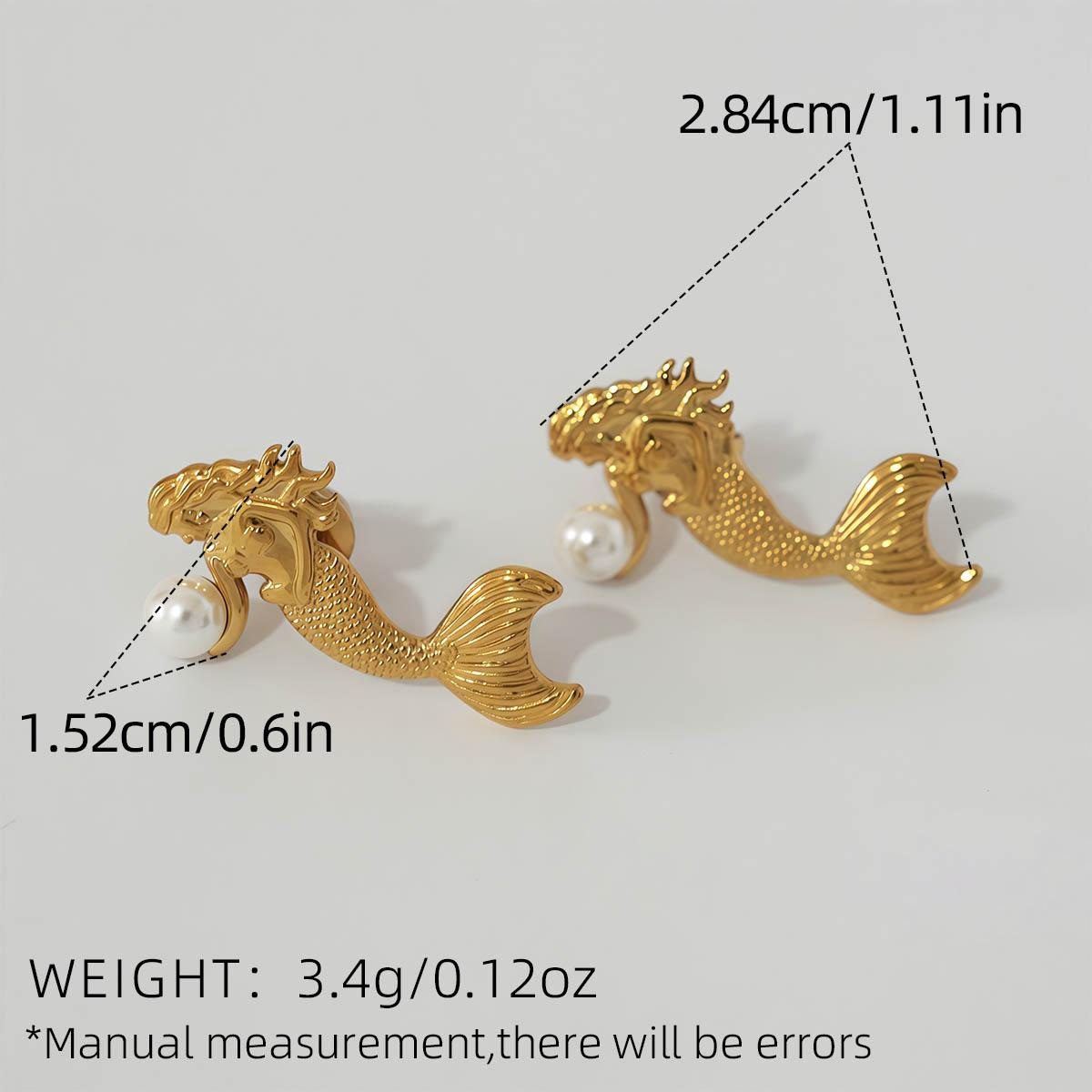 

Fashion Minimalist Mermaid Design Rings For Women Stainless Steel 18K Gold Plated Waterproof Aesthetic Zircon For Vacation resizable