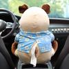 Doggie Trash Can 2 In 1 Plush Dog Car Tissue Box Trash Can Cute Animal Tissue Creative Box For Vehicle Supplies