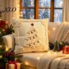 Cozy Plush Pillow Cover Christmas Throw Cover, 18x18 Inch Cushion 3D Snowman Festive Snowflake Reindeer Patterns Pattern, Case for Holiday Home