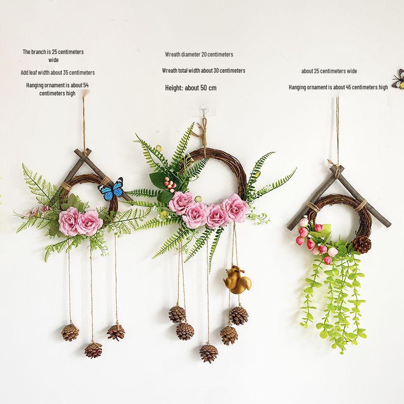 Artificial Flower Wreath for Wall, Door, and Indoor Decor - Creative Home Ornament for Living Room and Bedroom