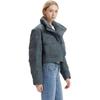 Levis FW24 Performance Warm Fleece Series Tie-Dye Pattern Side Pocket Button Long Sleeve Down Jacket Women Outerwear Gray 002Q5-0001