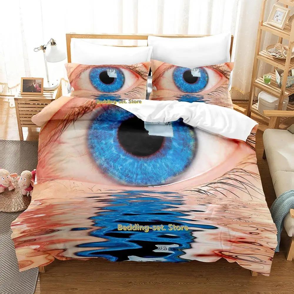 Hip Hop Weltenfresser Galaxie Auge Aquarell Künstlerisches Auge Bettwäscheset Cartoon Anime dreiteiliges Set Erwachsener Kind Schlafzimmer Bettbezugset