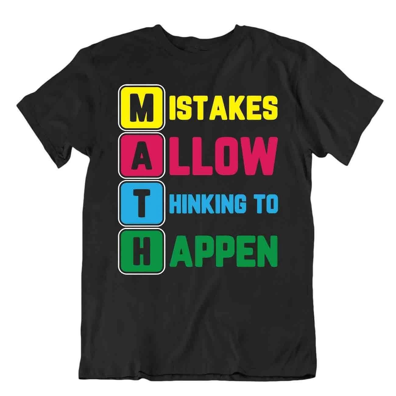 Math Unisex Wordplay T-Shirt Casual Smart Teachers Tee Comic School Shirt S