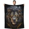 Wild Lion Creative Blanket Personalized Gift Flannel Blanket Portable Lunch Break Blanket