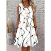Summer Ladies 3D Printed Sleeveless Dress Fashion Versatile Breathable Trend Casual