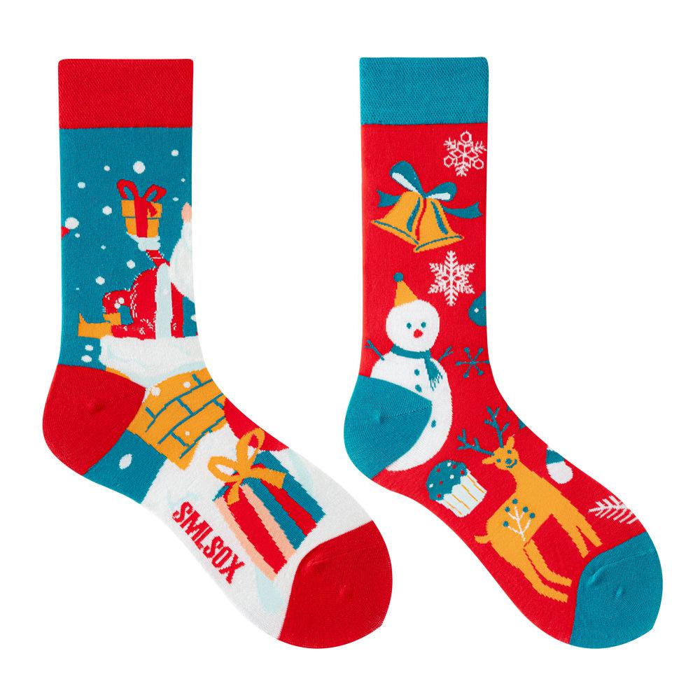Calzini AB Asimmetrici Trendy Divertenti per Coppia Anatra Mandarina Colorati Calzini a Mezza Gamba SMLSOX