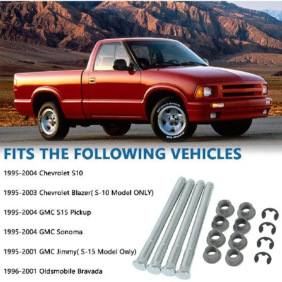 Door Hinge Pin And Bushing Repair Kits Compatible With Chevy S10 GMC S10 Pickup Blazer GMC S15 Pickup 1994-2004 Sonoma Jimmy Oldsmobile Bravada Door