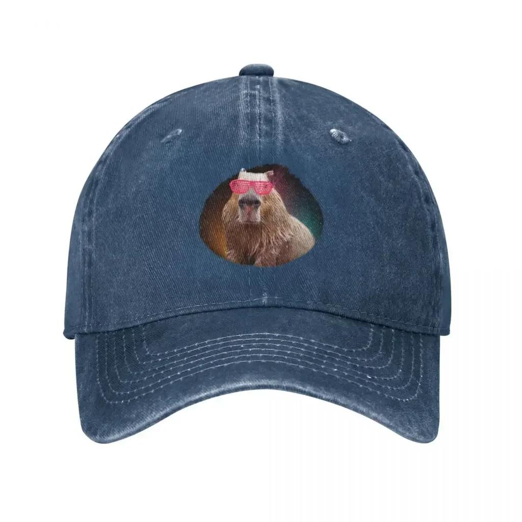 Vintage Capybara Gift Baseball Cap Unisex Distressed Denim Snapback Hat Funny Animals Outdoor Activities Hats Cap