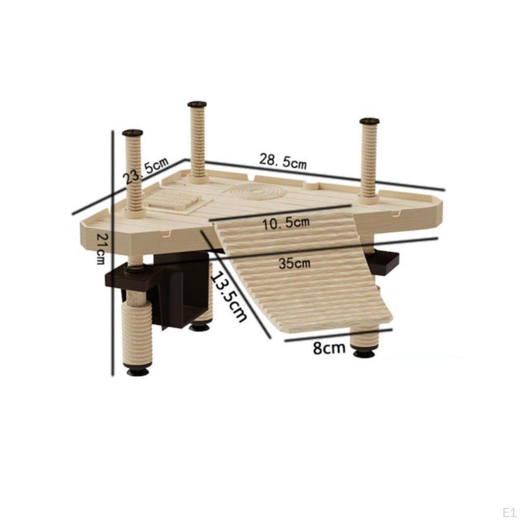 Buoyant Turtle Basking Dock AutoAdjusts to Water Level Ramp with Suction Cups Material for
