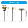   3Pcs Mini Grinding Brushes 2.35mm Shank Coppers Iron Alloy for Accuracy Surfaces Processing